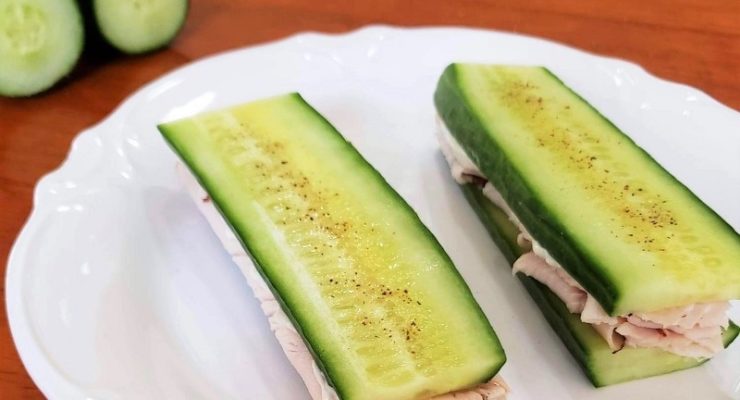 healthy cucumber sandwich