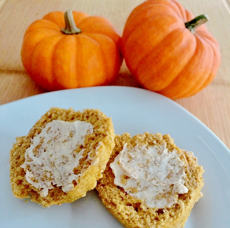 Skinny Pumpkin Biscuits with Honey Cinnamon Butter