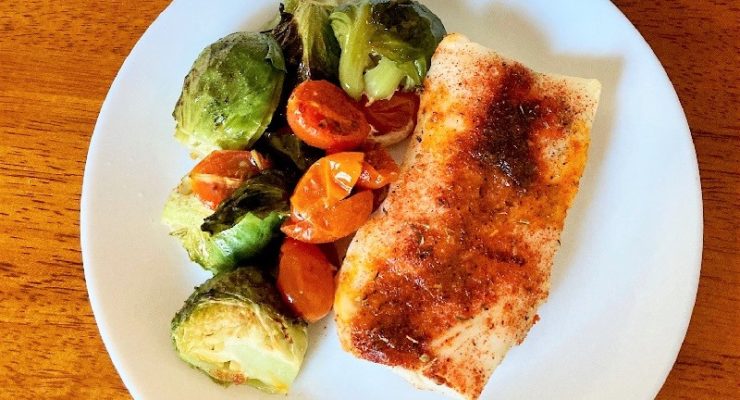 One-Pan Blackened Cod and Vegetables