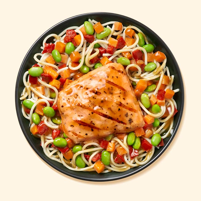 Asian-Style Salmon With Pasta
