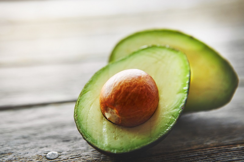 a close-up of fresh cut avocado