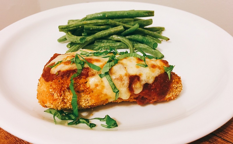 one pan chicken parmesan and green beans