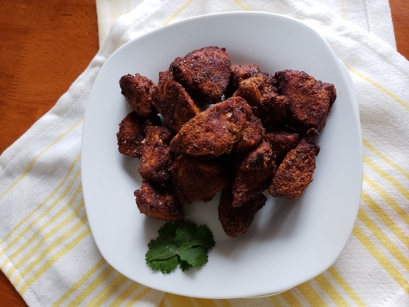 air fryer dry rubbed chicken bites