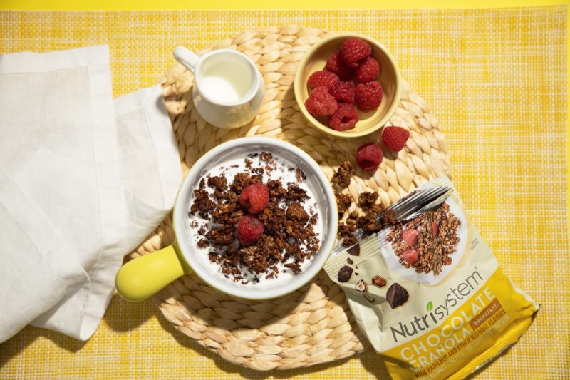 Chocolate And Hazelnut Flavored Granola breakfast without eggs