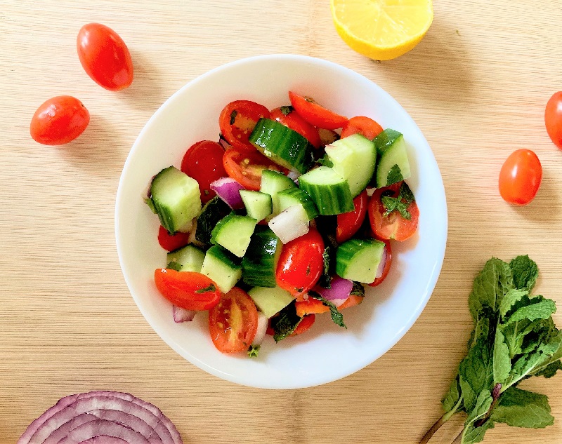 Tomato Cucumber Mediterranean Salad | The Leaf