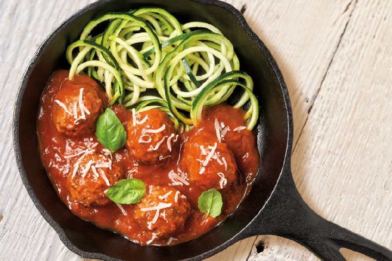 meatballs with zucchini noodles