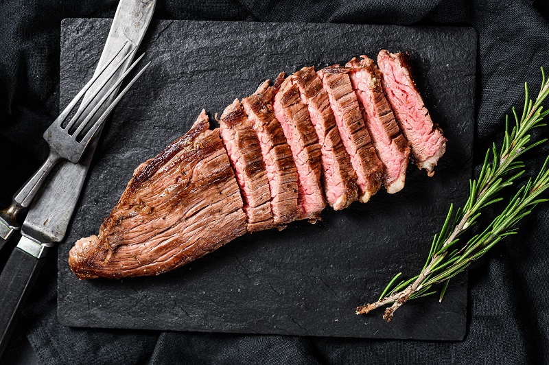 Grilled Flank Steak with Garlic & Rosemary