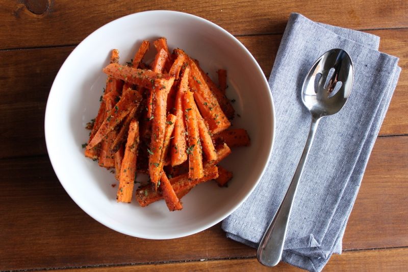 Air Fryer Roasted Parmesan Carrots The Leaf