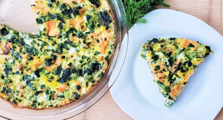 Simple Smoked Salmon and Spinach Frittata Recipe