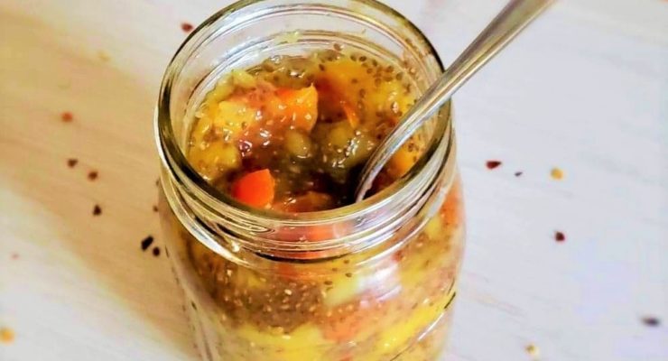 Hot Mango Pepper Jelly Recipe with chia seeds