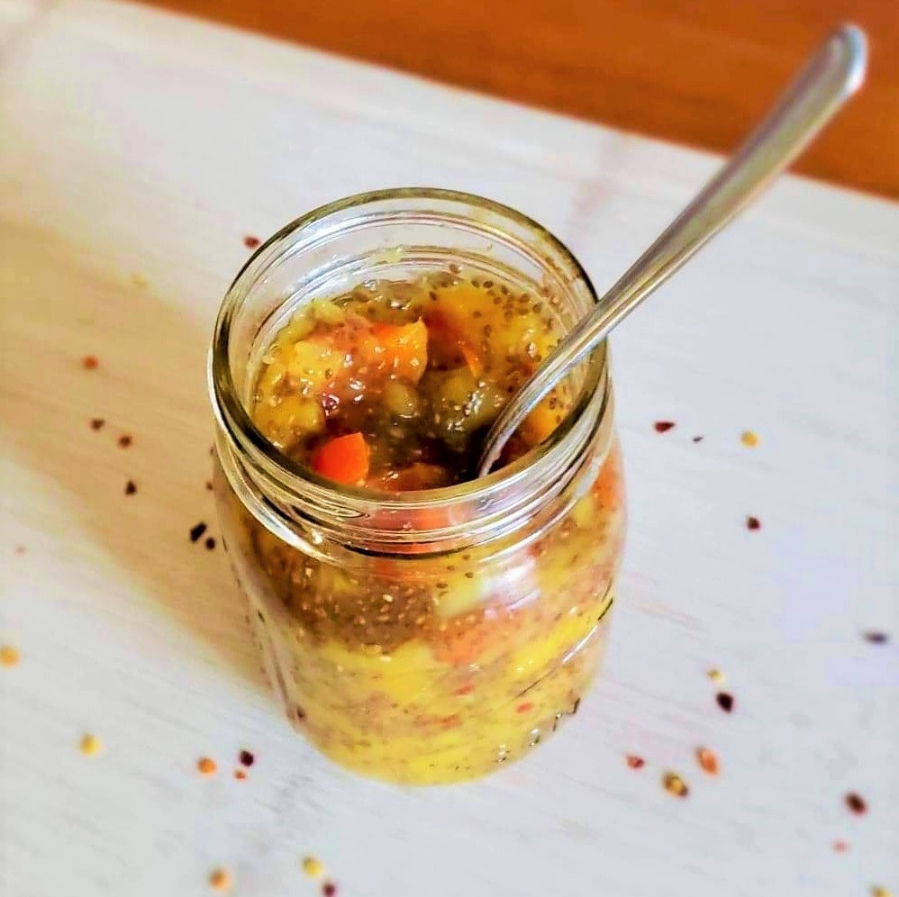 Hot Mango Pepper Jelly Recipe with chia seeds