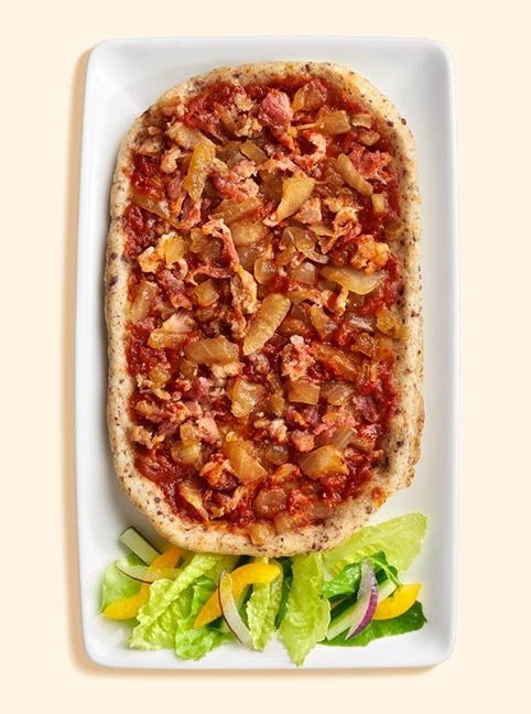 BBQ Recipe Caramelized Onion and Bacon Flatbread