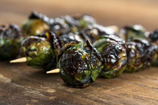 grilled brussels sprouts with mustard marinade