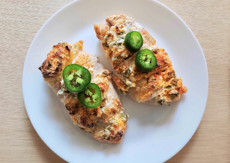 Chicken stuffed with jalapeno cheese