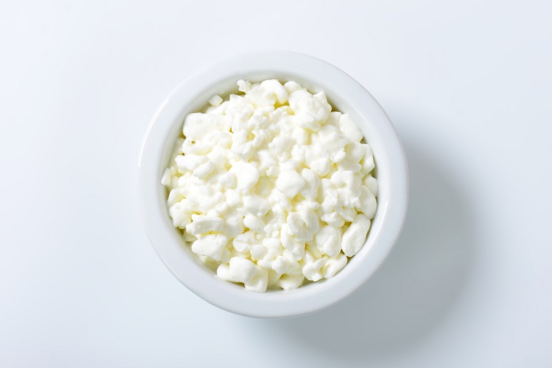 bowl of fresh cottage cheese