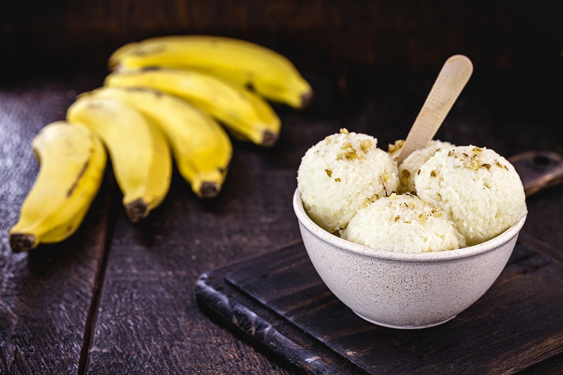 Frozen banana dairy-free ice cream