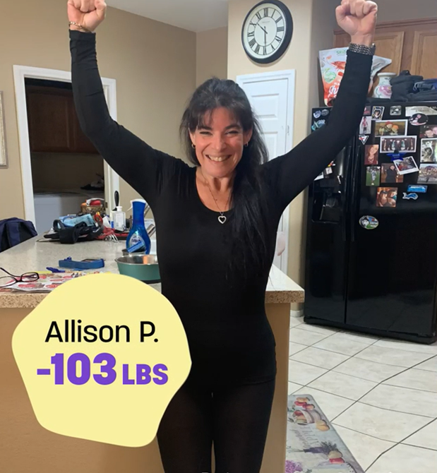 Allison P. lost 103 pounds on Nutrisystem.