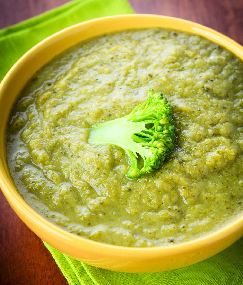 unlimited broccoli cauliflower soup in a bowl