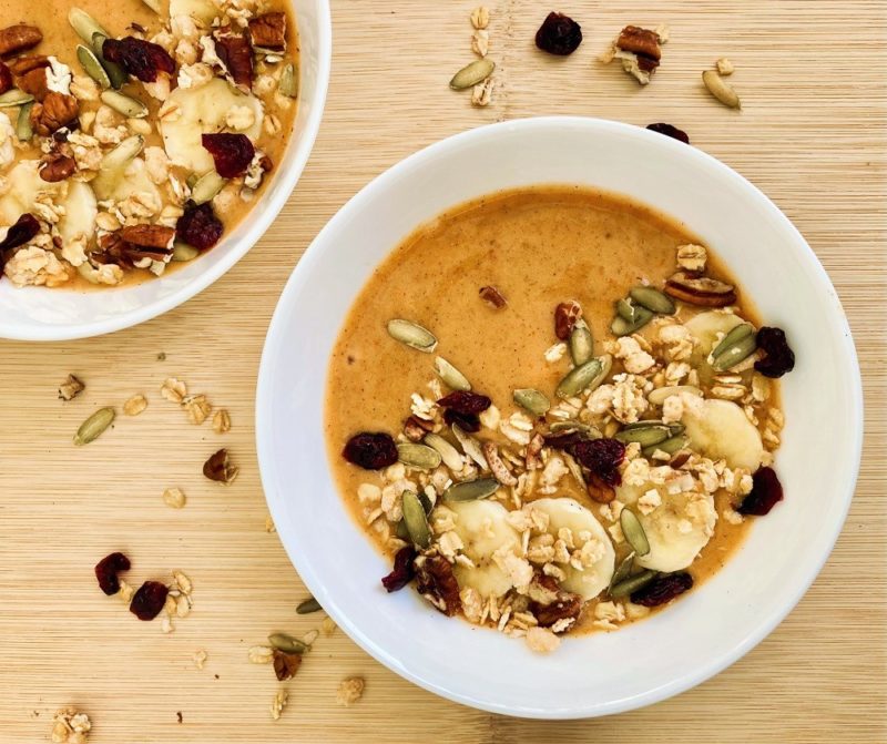 Pumpkin Spice Smoothie Bowl Recipe The Leaf