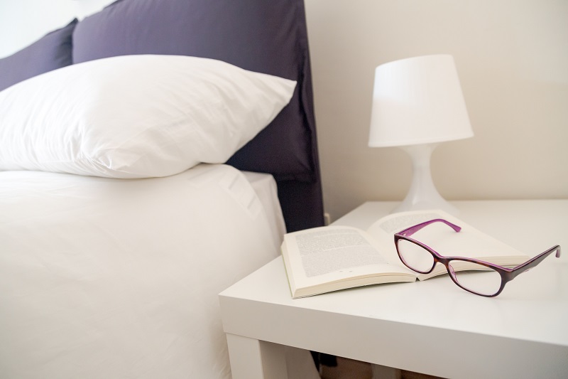 Keep a book handy on your bedroom nightstand to make it easier to read more