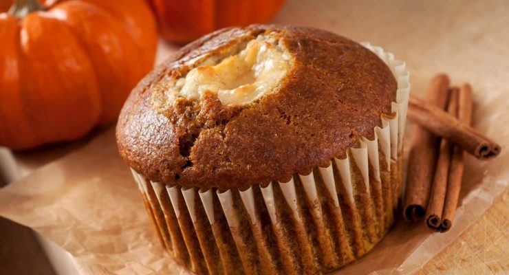 With notes of cinnamon and nutmeg, treat yourself to pumpkin cream cheese muffins