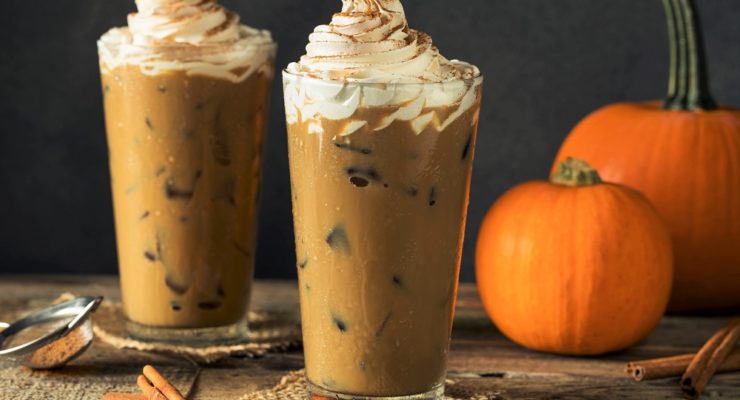 Dig into tall glasses of cool pumpkin cream cold brew