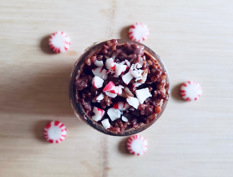Instant Pot Chocolate Peppermint Rice Pudding