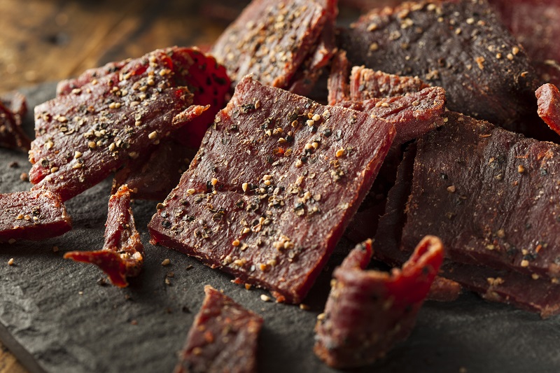 Dried Peppered Beef Jerky Cut in Strips
