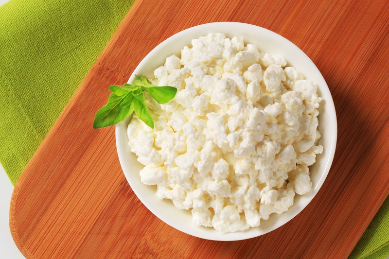 cottage cheese in a bowl