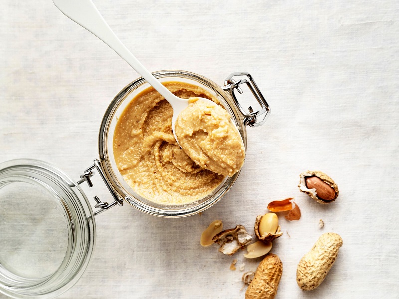 crunchy peanut butter in a jar