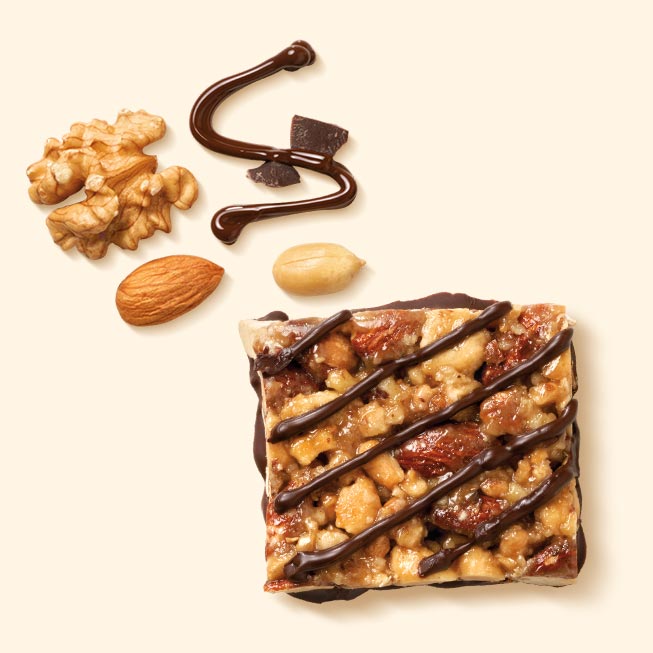 Chocolate bar with nuts with zero added sugar