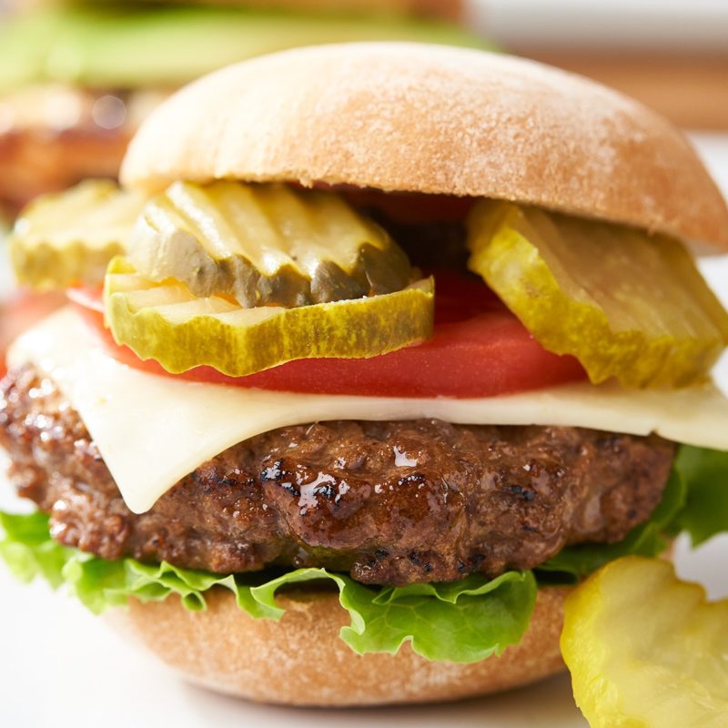 Nutrisystem Classic Hamburger with cheese, tomatoes, lettuce and pickles