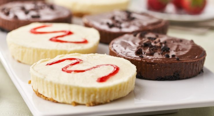Strawberry and Chocolate Cheesecakes