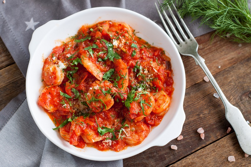 15-Minute Tomato Basil Shrimp