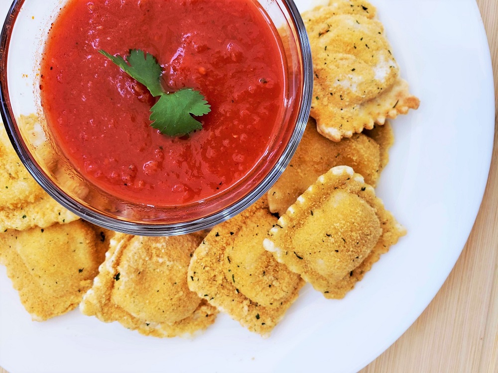 Easy Frozen Toasted Ravioli Air Fryer Recipe 2024 AtOnce