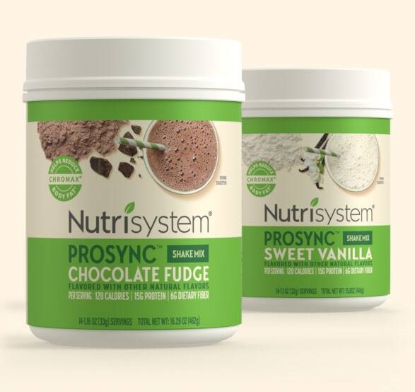 Nutrisystem Chocolate and Vanilla ProSync Shake Canisters