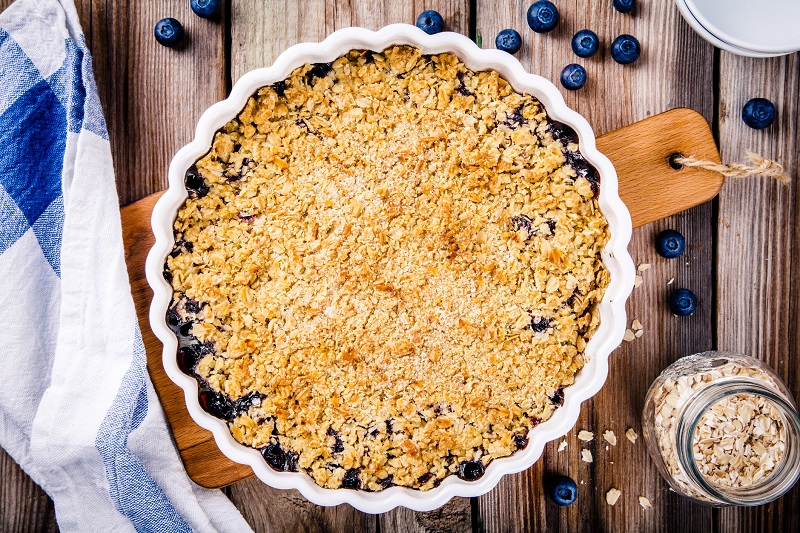 Easy Blueberry Pie Crumble