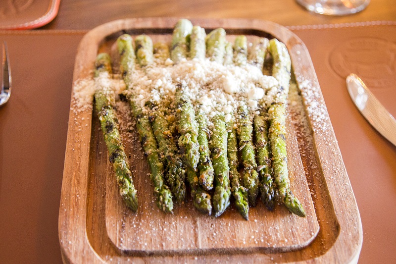 Grilled Asparagus Caesar Salad