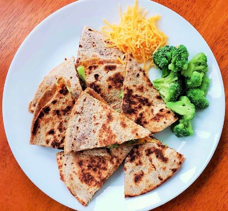 3-Ingredient Broccoli Cheese Quesadilla