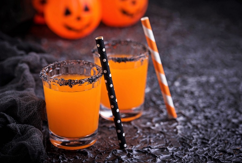 Healthy Halloween Orange Crush Mocktail
