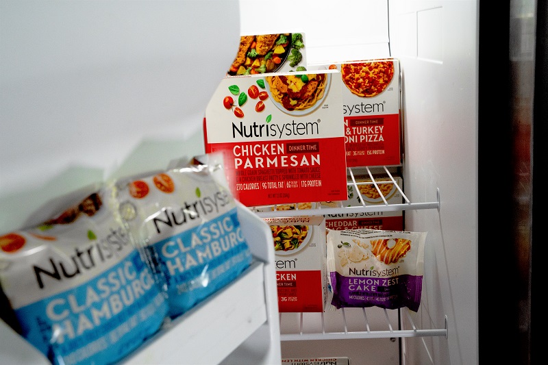 nutrisystem frozen foods in freezer