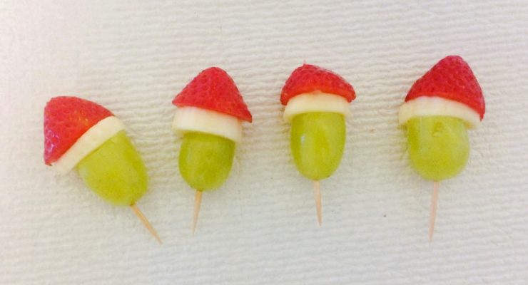 Grinch Fruit Kabobs