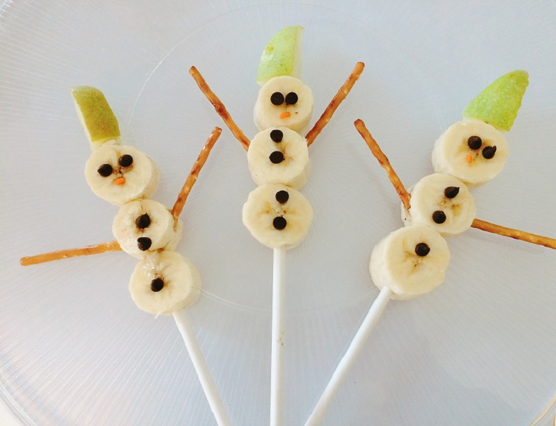 Snowman Fruit Kabobs