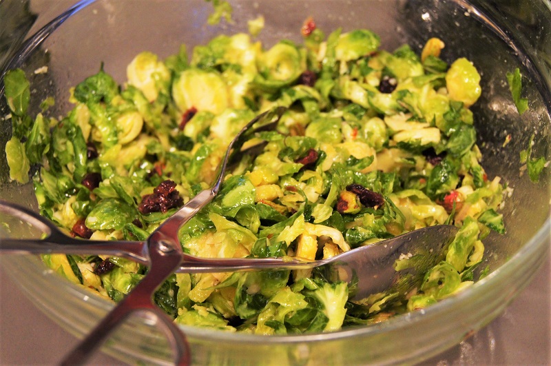 Warm Brussels Sprouts Cranberry Salad