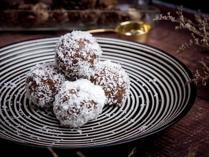 Coconut-Covered Gingerbread Bites