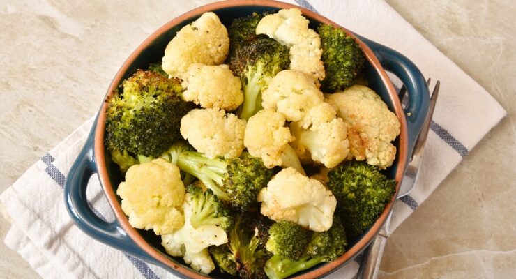 Easy Roasted Broccoli and Cauliflower