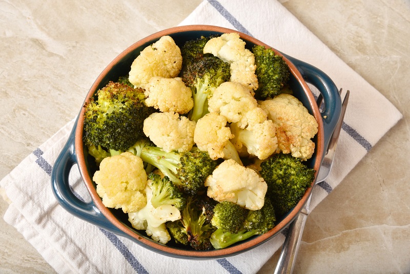 Easy Roasted Broccoli and Cauliflower