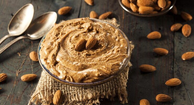 Almond butter in a bowl