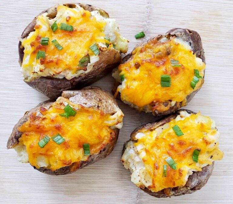 Air Fryer Double Stuffed Crab Potatoes | The Leaf