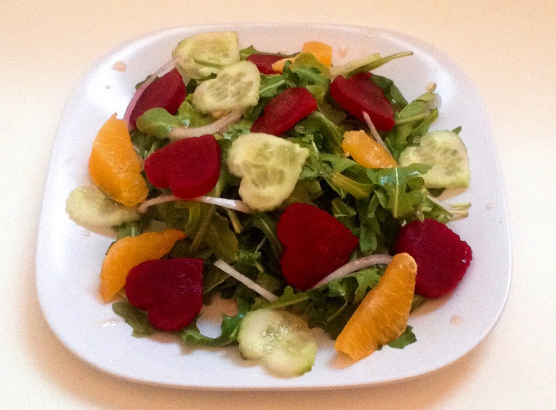 Arugula Beet Salad with Orange Slices